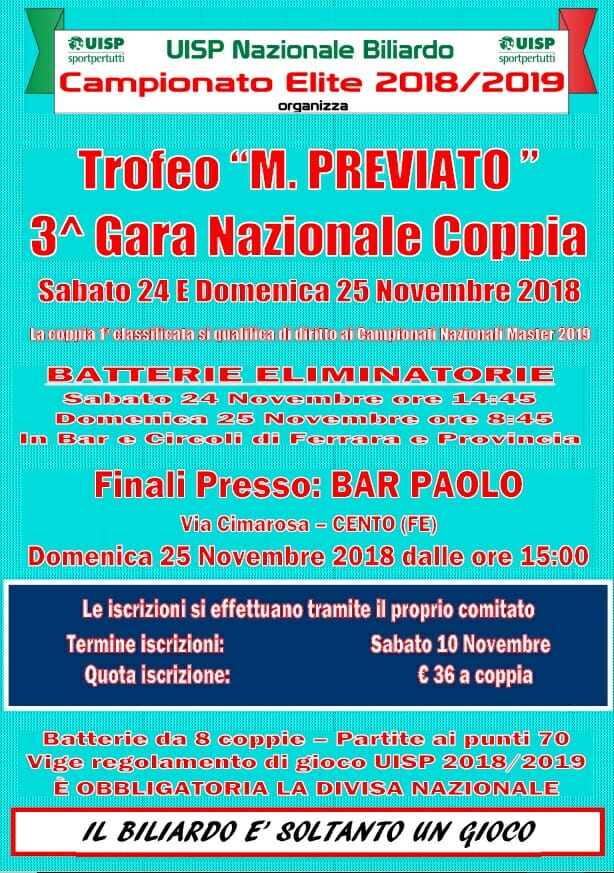 3 Gara Nazionale Coppia Trofeo M Previato